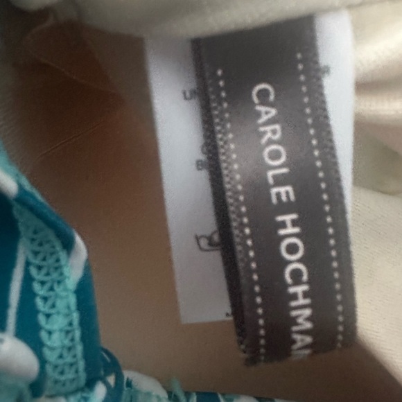 Carole Hochman Floral Teal Swimsuit with Bow Straps - Picture 4 of 5